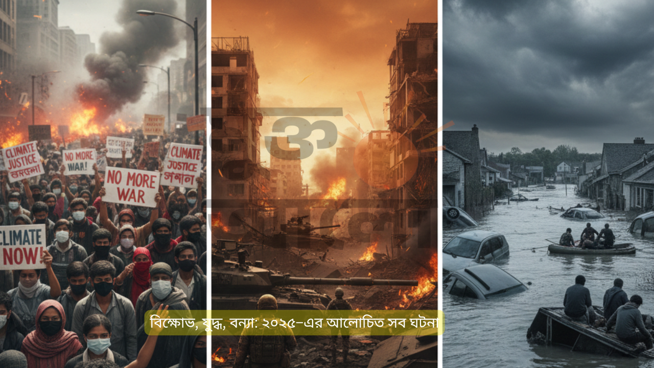 বিক্ষোভ, যুদ্ধ, বন্যা: ২০২৫–এর আলোচিত সব ঘটনা